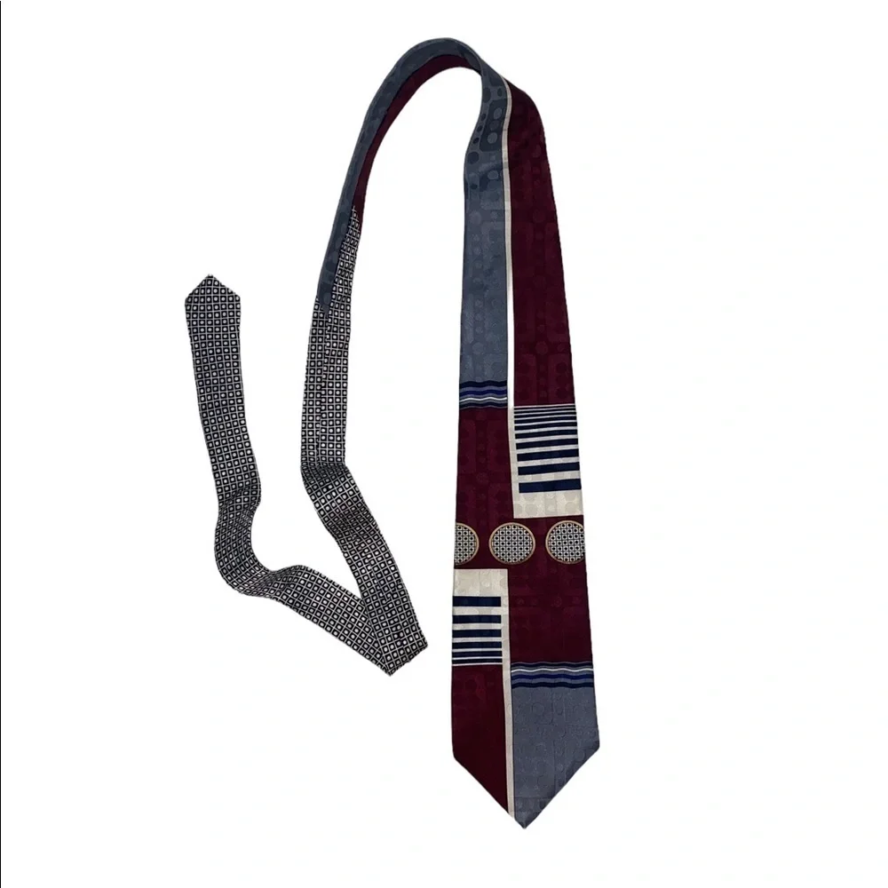OSCAR De La Renta Mens Silk Geometric Tie